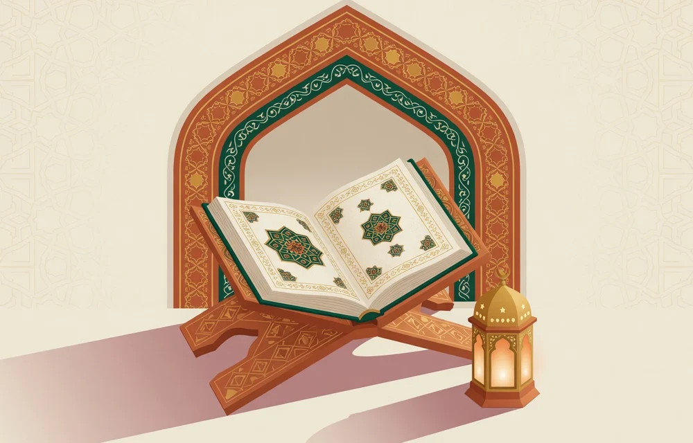 Ilustrasi geometris Islam untuk panduan: Adab Belajar Al-Quran yang Perlu Ditanamkan Sejak Dini