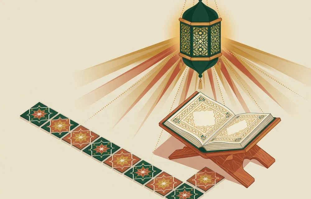 Ilustrasi geometris Islam untuk panduan: Cara Memilih Guru Ngaji yang Tepat untuk Keluarga