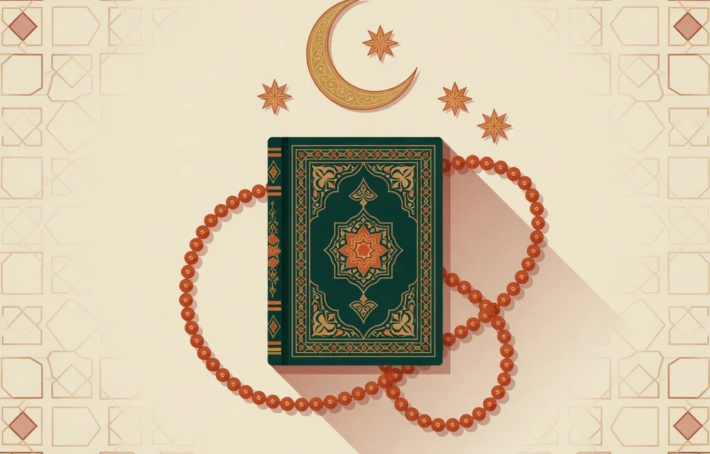 Ilustrasi geometris Islam untuk panduan: Tips Muroja'ah Hafalan Quran agar Tidak Mudah Hilang