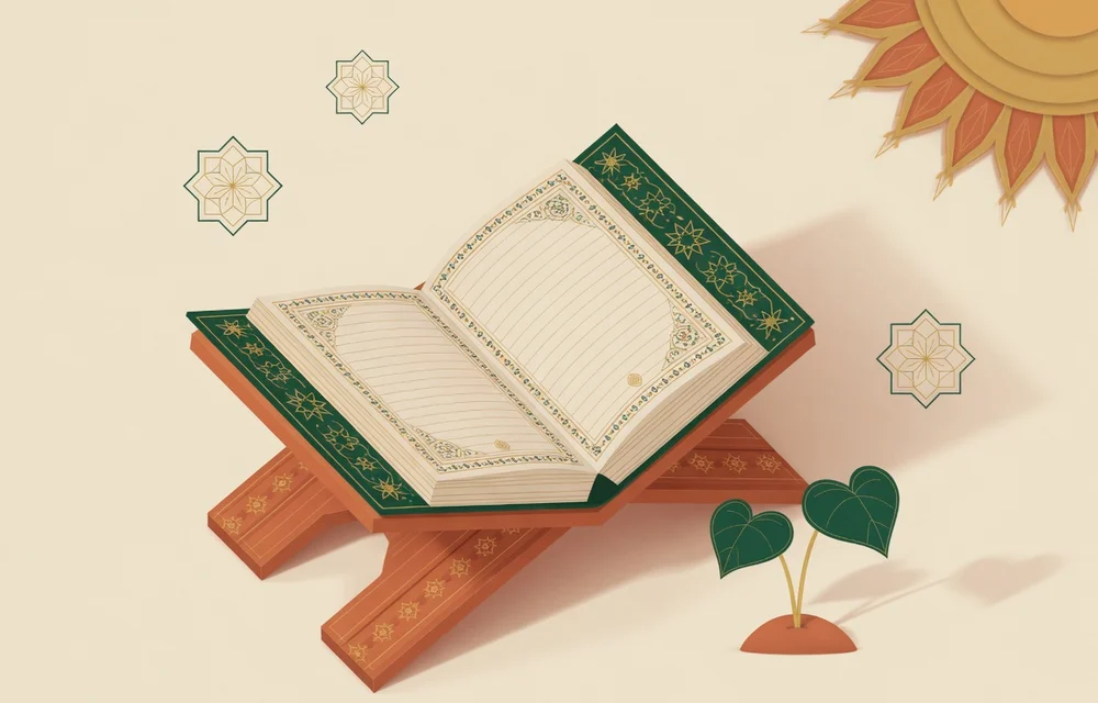 Ilustrasi geometris Islam untuk panduan: Kapan Usia Ideal Anak Mulai Belajar Mengaji?