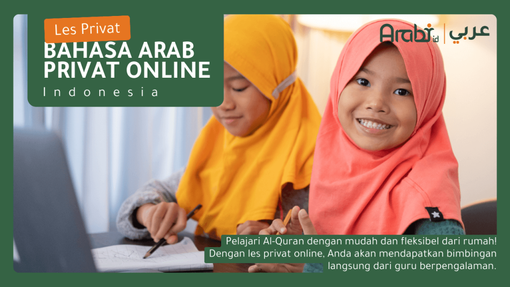 dua anak kecil sedang belajar kelompok di kursus bahasa arab online Indonesia dari Arabi