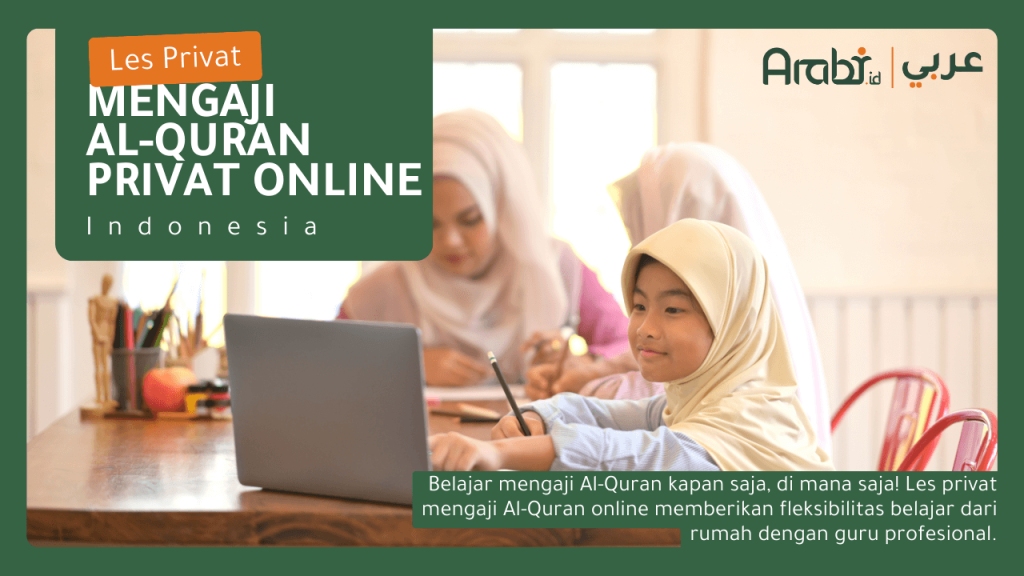 2 Orang siswa sedang ikut Kursus Mengaji Al-Qur'an Privat Online dari Arabi